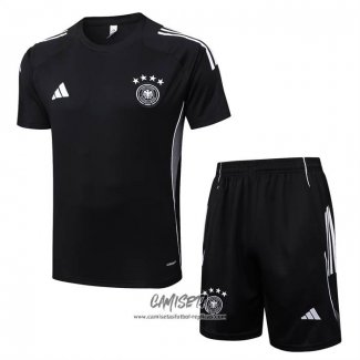 Chandal del Alemania 2025-2026 Manga Corta Negro - Pantalon Corto