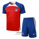 Chandal del Atletico Madrid 2023-2024 Manga Corta Rojo - Pantalon Corto