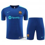 Chandal del Barcelona 2023-2024 Manga Corta Azul - Pantalon Corto