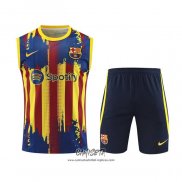 Chandal del Barcelona 2023-2024 Sin Mangas Amarillo y Azul