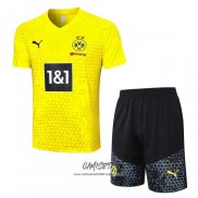 Chandal del Borussia Dortmund 2023-2024 Manga Corta Amarillo - Pantalon Corto