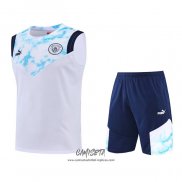 Chandal del Manchester City 2022-2023 Sin Mangas Blanco