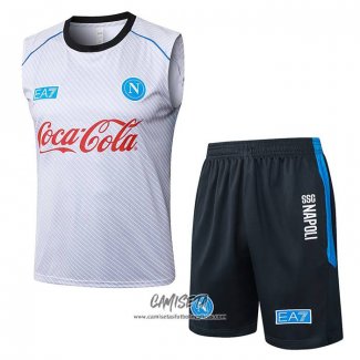 Chandal del Napoli 2025-2026 Sin Mangas Blanco