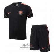 Chandal del Paises Bajos 2026-2027 Manga Corta Negro - Pantalon Corto