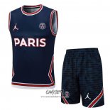 Chandal del Paris Saint-Germain Jordan 2023-2024 Sin Mangas Azul