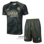 Chandal del Paris Saint-Germain Jordan 2024-2025 Manga Corta Verde - Pantalon Corto