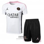 Chandal del Paris Saint-Germain Jordan 2024-2025 Manga Corta Blanco - Pantalon Corto
