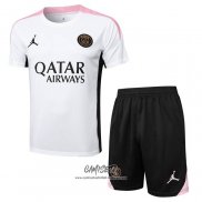 Chandal del Paris Saint-Germain Jordan 2024-2025 Manga Corta Blanco - Pantalon Corto