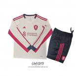 Segunda Camiseta Liverpool 2025-2026 Nino Manga Larga