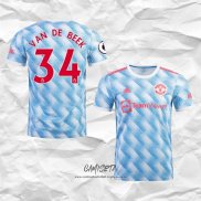 Segunda Camiseta Manchester United Jugador Van De Beek 2021-2022