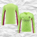 Camiseta Manchester City Portero 2023-2024 Manga Larga Verde