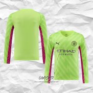 Camiseta Manchester City Portero 2023-2024 Manga Larga Verde