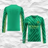 Camiseta Manchester City Portero 2023-2024 Manga Larga Verde