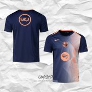 Camiseta Pre Partido del Barcelona 2025-2026 Azul Naranja