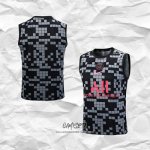 Camiseta de Entrenamiento Paris Saint-Germain 2023-2024 Sin Mangas Negro y Gris