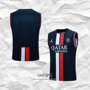 Camiseta de Entrenamiento Paris Saint-Germain Jordan 2023-2024 Sin Mangas Azul