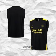 Camiseta de Entrenamiento Paris Saint-Germain Jordan 2023-2024 Sin Mangas Negro
