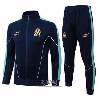 Chandal de Chaqueta del Olympique Marsella 2025-2026 Nino Azul