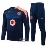 Chandal de Sudadera del Barcelona 2025-2026 Nino Azul Naranja