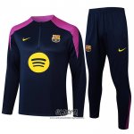 Chandal de Sudadera del Barcelona 2025-2026 Nino Negro Purpura