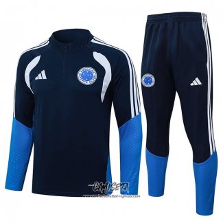 Chandal de Sudadera del Cruzeiro 2026-2027 Nino Azul Oscuro