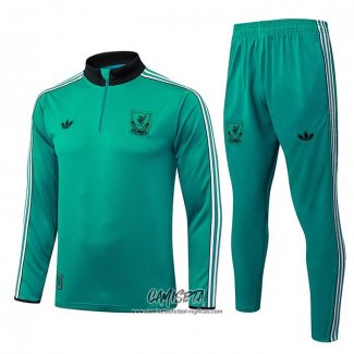 Chandal de Sudadera del Liverpool 2025-2026 Nino Verde