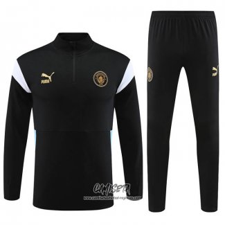 Chandal de Sudadera del Manchester City 2023-2024 Nino Negro