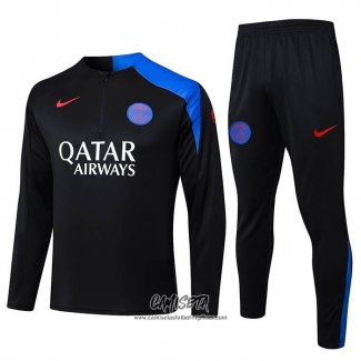 Chandal de Sudadera del Paris Saint-Germain 2025-2026 Nino Negro