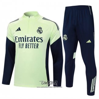 Chandal de Sudadera del Real Madrid 2025-2026 Nino Verde