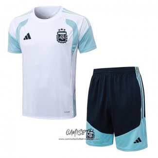 Chandal del Argentina 2025-2026 Manga Corta Blanco - Pantalon Corto