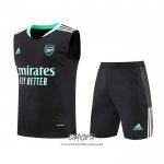 Chandal del Arsenal 2022-2023 Sin Mangas Negro