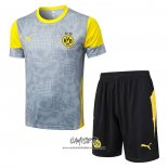 Chandal del Borussia Dortmund 2025-2026 Manga Corta Gris - Pantalon Corto