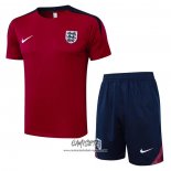 Chandal del Inglaterra 2024-2025 Manga Corta Rojo - Pantalon Corto