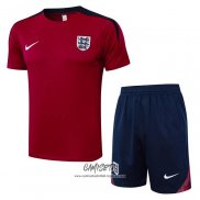 Chandal del Inglaterra 2024-2025 Manga Corta Rojo - Pantalon Corto