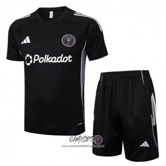 Chandal del Inter Miami 2025-2026 Manga Corta Negro - Pantalon Corto