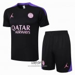 Chandal del Paris Saint-Germain Jordan 2024-2025 Manga Corta Negro - Pantalon Corto