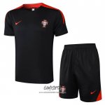 Chandal del Portugal 2024-2025 Manga Corta Negro - Pantalon Corto