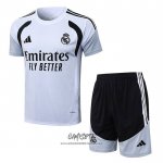 Chandal del Real Madrid 2025-2026 Manga Corta Blanco - Pantalon Corto