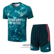 Chandal del Real Madrid 2026-2027 Manga Corta Verde - Pantalon Corto