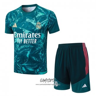 Chandal del Real Madrid 2026-2027 Manga Corta Verde - Pantalon Corto