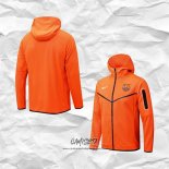 Chaqueta con Capucha del Barcelona 2022-2023 Naranja