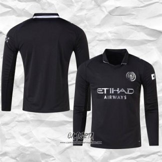 Segunda Camiseta Manchester City 2025-2026 Manga Larga