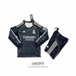 Segunda Camiseta Real Madrid 2025-2026 Nino Manga Larga