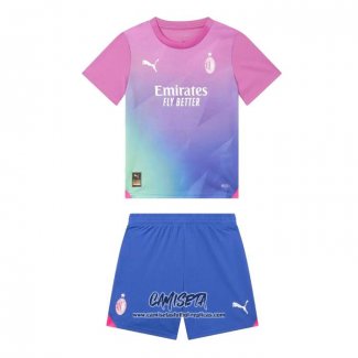 Tercera Camiseta AC Milan 2023-2024 Nino