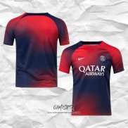 Camiseta Pre Partido del Paris Saint-Germain 2023 Azul y Rojo