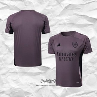 Camiseta de Entrenamiento Arsenal 2024-2025 Gris Purpura