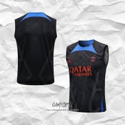 Camiseta de Entrenamiento Paris Saint-Germain Jordan 2022-2023 Sin Mangas Negro
