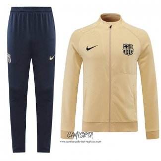 Chandal de Chaqueta del Barcelona 2022-2023 Caqui