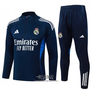 Chandal de Sudadera del Real Madrid 2025-2026 Nino Azul