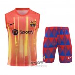 Chandal del Barcelona 2023-2024 Sin Mangas Naranja